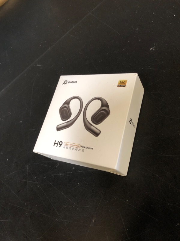 Photo 1 of Picun Open Ear Headphones, Bluetooth 5.4 Wireless Earbuds with LED Display, Snug Fit Ear Hooks, Multipoint Connection, IP54 Waterproof, Mic Clear Calls, 40H Playtime Sports for Running Workout - Black