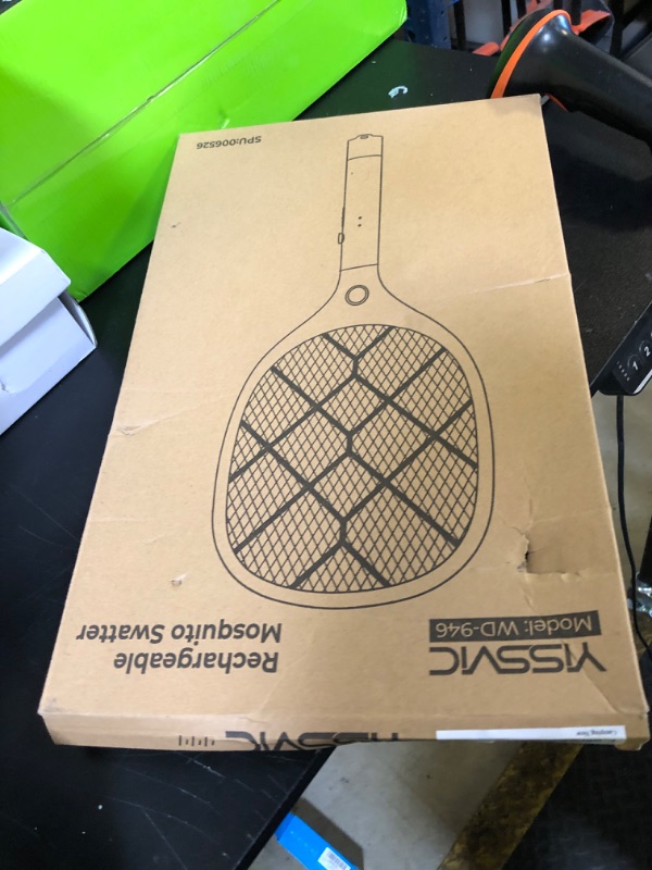 Photo 1 of YISSVIC Electric Fly Swatter Bug Zapper Racket 4000V Rechargeable Mosquito Killer with LED Light for Indoor Home Office Backyard Patio Camping