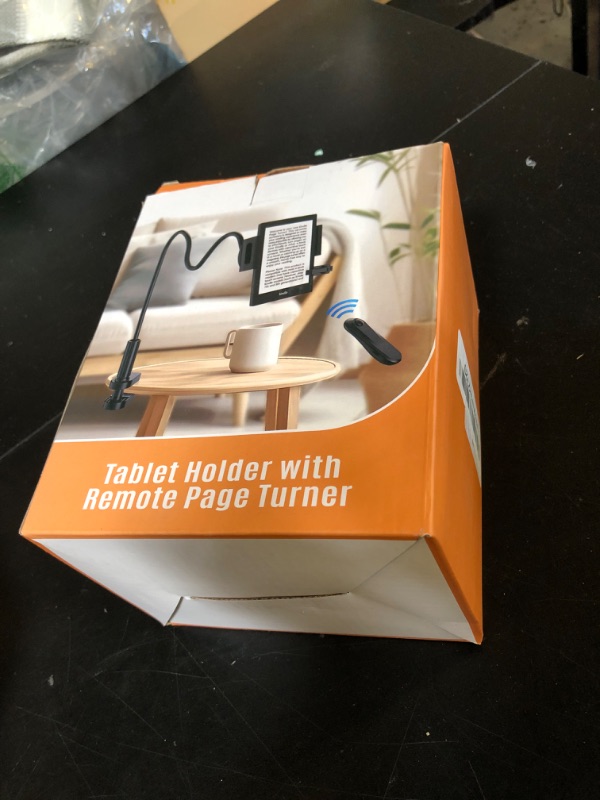 Photo 1 of Kindle Holder with Remote Page Turner - Read in Bed Without Blocking Text or Adjusting Margins - Reduce Neck Strain - Quiet Page Turning for Kindle, iPad, iPhone