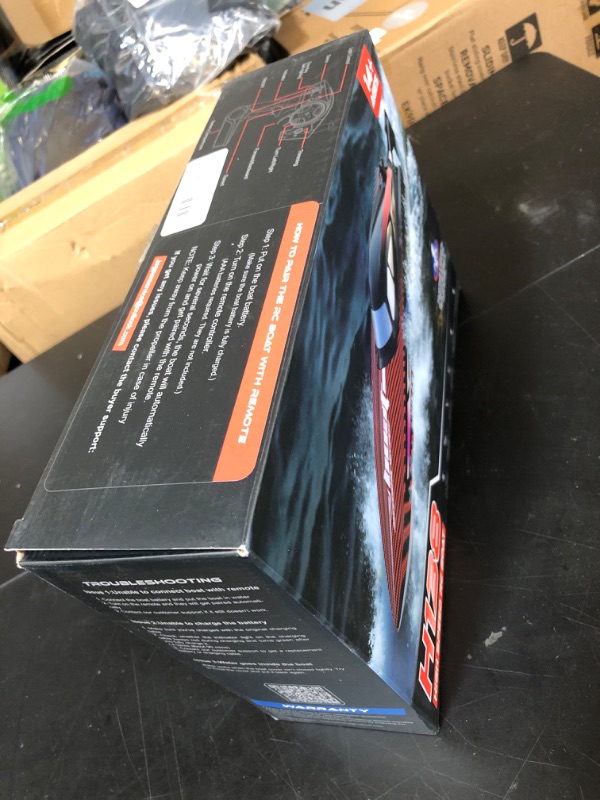 Photo 1 of RC Boat 30KMH with 7Light Modes,Remote Control Electric Fast Speed Boat for Adults Kids 8-12 Lake Pool Water Play,Self-righting,Demo,Water Cooling,Full Waterproof,20 Mins,Low Battery Alert,2.4Ghz,Red