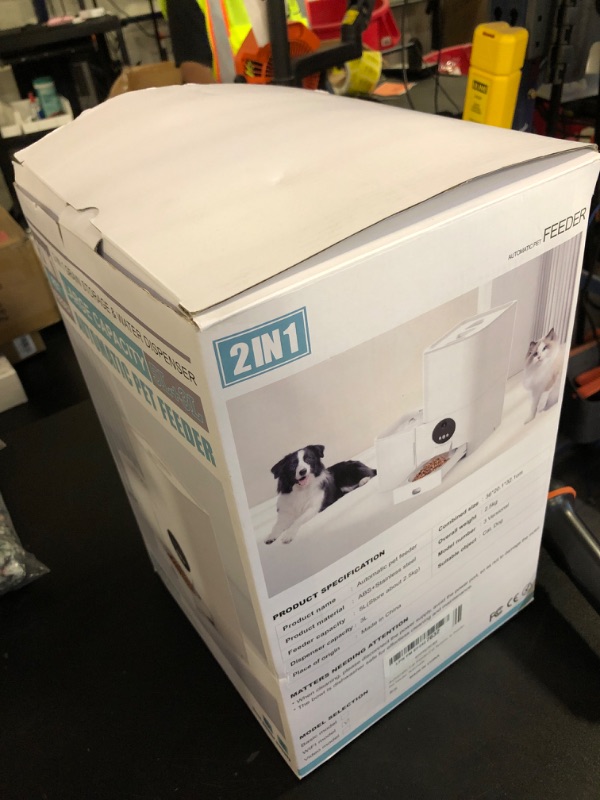 Photo 1 of 2-in-1 Upgrade Automatic Cat Feeder Water Dog Feeder Automatically Supports WiFi Connection Supports 2.4GHz and 5GHz Pet Can Be Mobile Timed Dosing Pet Food Dispenser with a Pet Water Dispenser