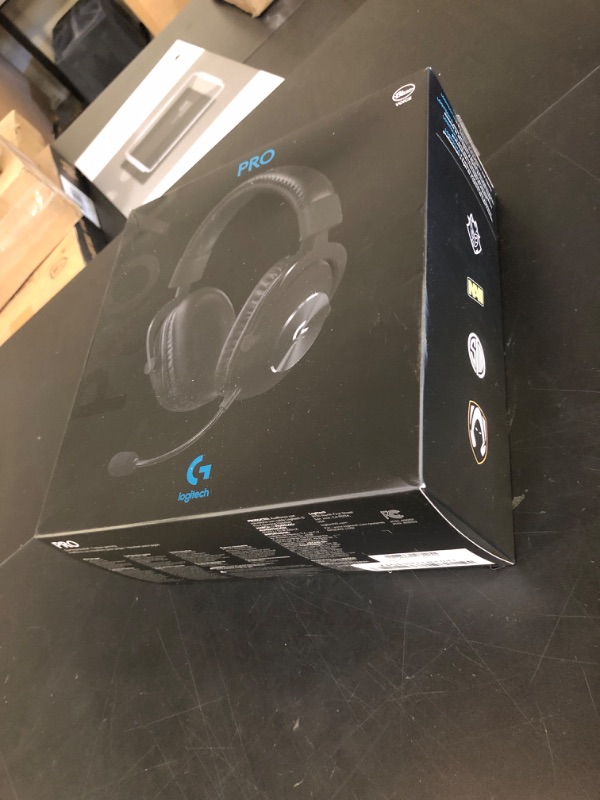 Photo 1 of Logitech G Pro X Wired Gaming Headset: Blue VO!CE Detachable Boom Mic, DTS 7.1, 50 mm Drivers, USB/3.5mm Aux, Spare Memory Foam Ear Pads, USB DAC & Bag Included, for PC, Xbox, PS5, PS4 - Black