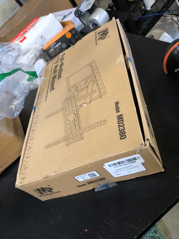 Photo 1 of Mounting Dream TV Wall Mount for 32-65 Inch Television,Mount with Swivel and Tilt, Full Motion Bracket with Articulating Dual Arms, Fits 16inch Studs, Max VESA 400X400 mm, 99lbs, MD2380