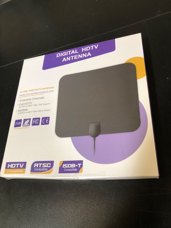 Photo 1 of TV Antenna Indoor Long Range 900 Miles, Supports 4K 1080p Smart TV Signal Reception with Signal Amplifier 16ft HDTV Coax Cable