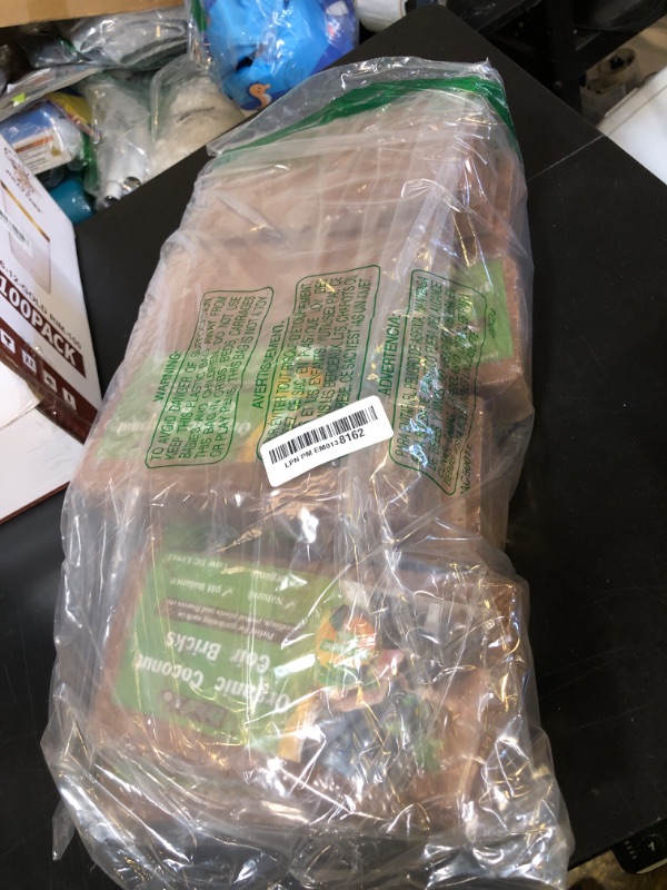 Photo 1 of ZeeDix 8 Pcs Coco Coir Brick for Plants, 100% Organic Coconut Coir Bricks with Low EC and pH Balance, Compressed Coconut Husk Fiber Bricks for Gardening, Planting, Organic Potting Soil, 1.4LBS Each