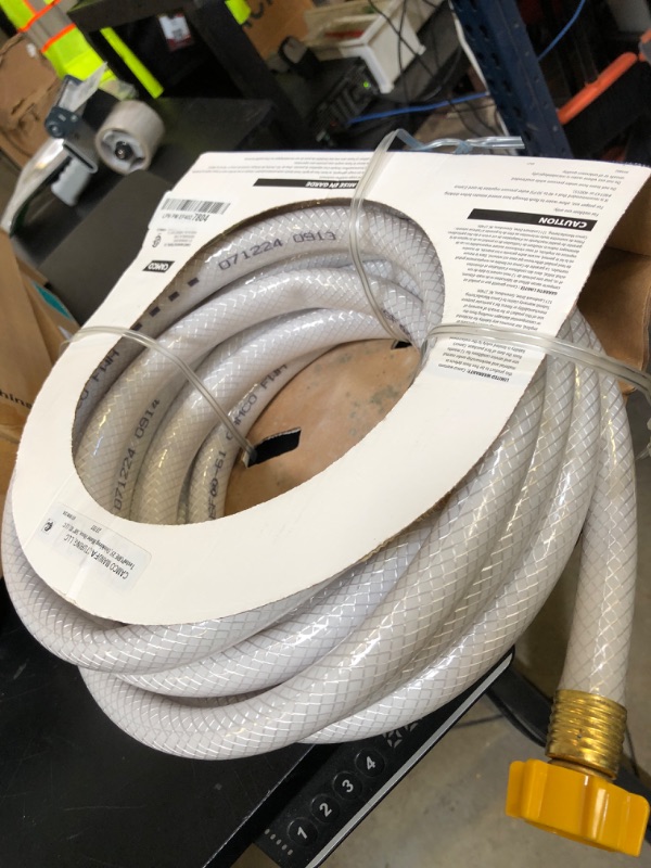 Photo 1 of Camco TastePURE 25-Ft Water Hose - RV Drinking Water Hose Contains No Lead, No BPA & No Phthalate - Features Diamond-Hatch Reinforced PVC Design - 5/8” Inside Diameter, Made in the USA (22783)