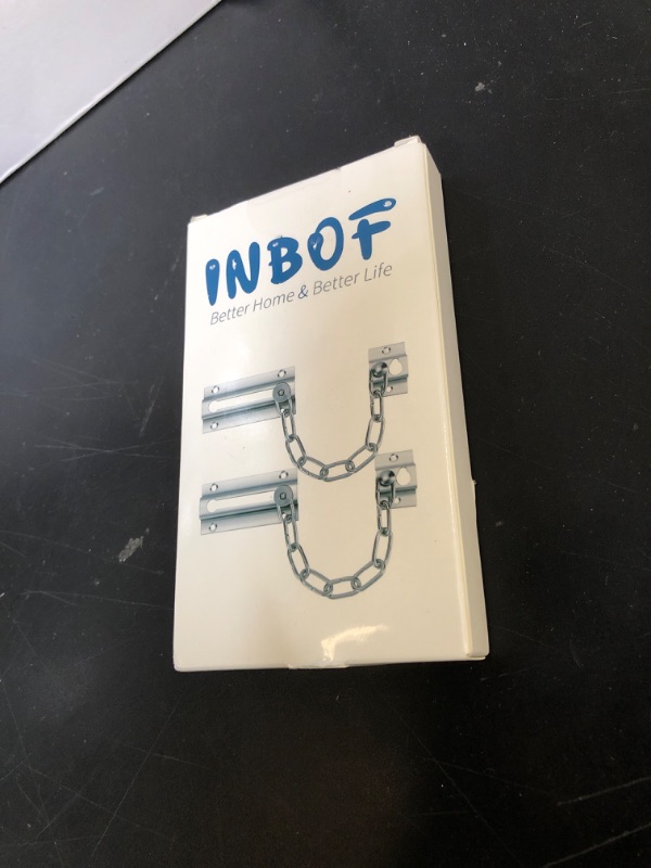 Photo 1 of INBOF 2 Pack Door Chain Lock, Premium Thickened Lock with 12 Screws, Stainless Steel Locks for Inside Door, Better Security and Protection Your Home Family
