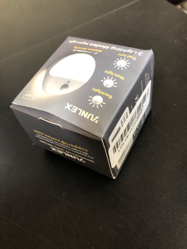 Photo 1 of YUNLEX 2 Pack Plug in Night Light with Motion Sensor and Dusk to Dawn Sensor, Stepless Dimming, Warm White LED Nightlight with 3 Lighting Ways for Bathroom, Bedroom, Kitchen, Gifts for Kids, Adults