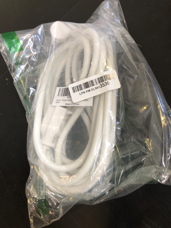 Photo 1 of Flat Multiple Outlet Extension Cord 10 Ft for Indoor Use by Electes- UL-Listed 3-Prong Multi Extension Wire- Space-Saving Flat Angled Extension Cord- White