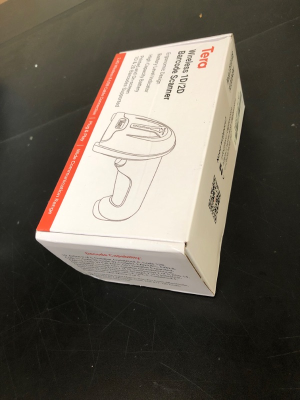 Photo 1 of Tera 1D 2D QR Barcode Scanner Wireless and Wired with Battery Level Indicator Digital Printed Bar Code Reader Cordless Handheld Barcode Scanner Compact Plug and Play Model D5100