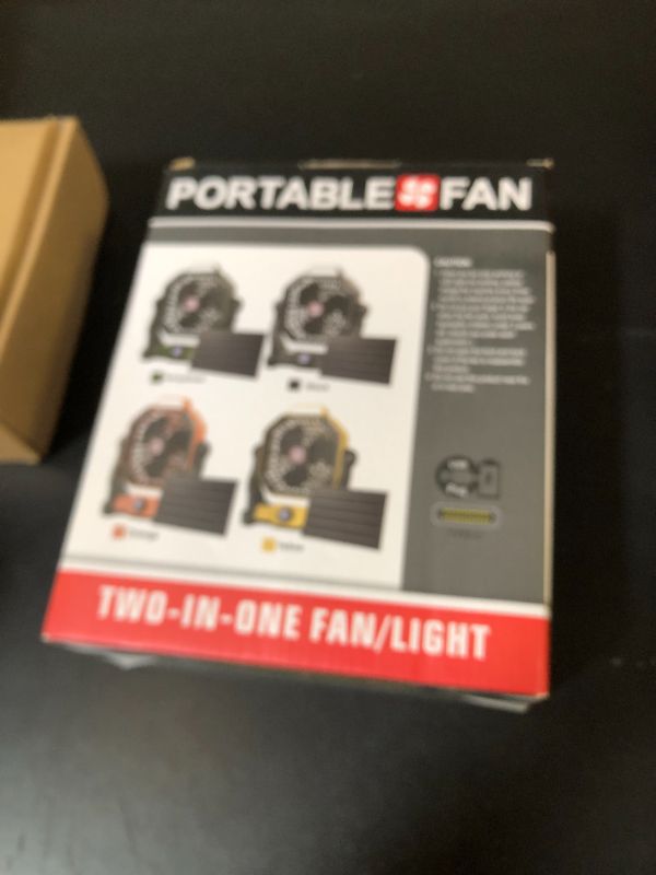 Photo 1 of 10400mAh Solar Fan with LED Lantern, Camping Fan with Solar Panel, 7W Rechargeable Solar Powered Fan for Outside, Quiet Battery Operated Tent Fan for Picnic, Barbecue, Fishing, Travel