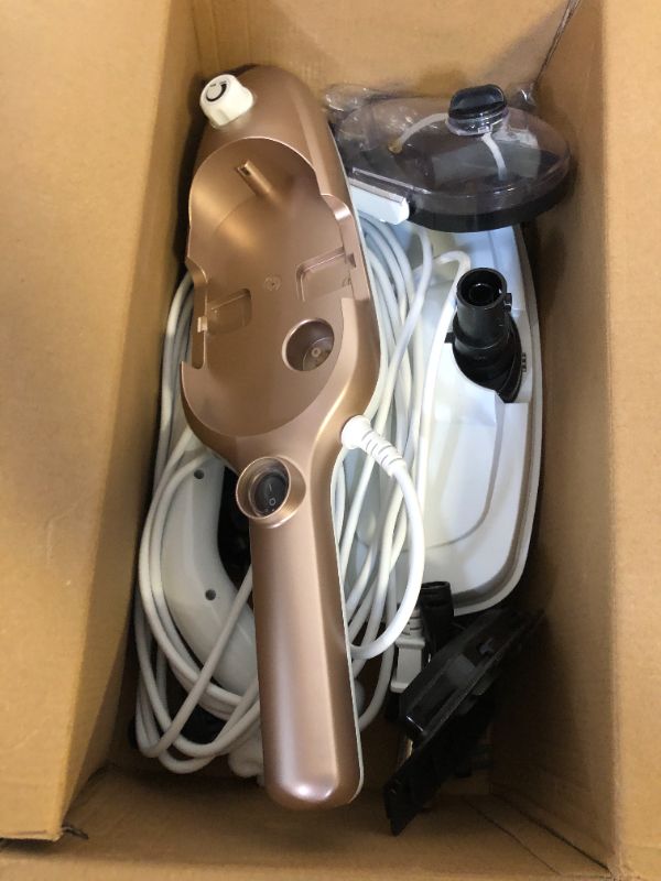 Photo 1 of Steam Mop - All-in-one Powerful Handheld Steam Cleaner Detachable Floor Steamer with 11 Accessories, MultiPurpose Steamer for Hardwood Floors, Clothes,Windows,Tiles,Carpet, Whole Home Use, Rose Gold