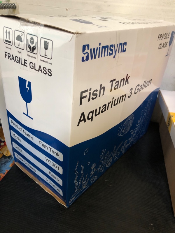 Photo 1 of Fish Tank Aquarium 3 Gallon, Smart Aquarium Kits - Silent Water Pump,Self Cleaning System,7 Color Lights,Temperature Display, Aromatherapy, Advanced Filtration