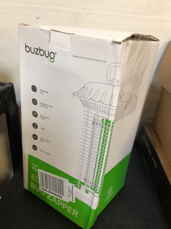 Photo 1 of Buzbug LED Bug Zapper Indoor Outdoor, 10 Years Lifespan, 6.5ft Power Cord, IPX4 Waterproof, High-Voltage, Mosquito Zapper, Fly Trap Mosquito Trap, Fly Killer Fly Zapper -MO008C