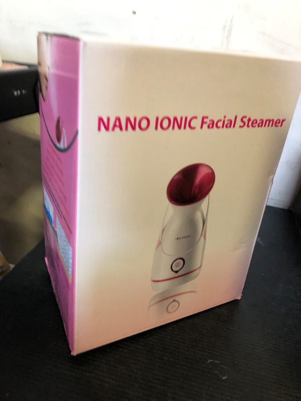 Photo 1 of Amconsure Facial Steamer - Nano Ionic Face Steamer Warm Mist Steamer for Home Sauna SPA, Humidifier for Face Steamer for Deep Cleaning Unclogs Pores Sinuses - Bonus 5 Piece Stainless Steel Skin Kit