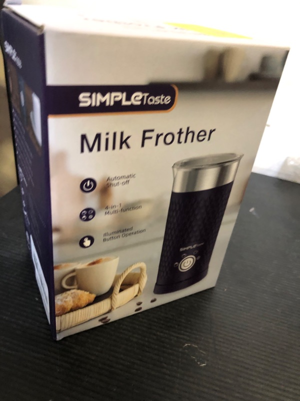 Photo 1 of SIMPLETASTE Milk Frother, 4-in-1 Electric Milk Steamer, Automatic Warm and Cold Foam Maker and Milk Warmer for Latte, Cappuccinos, Macchiato