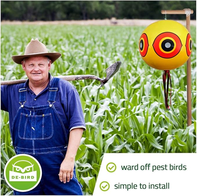 Photo 1 of  De-Bird Duck Deterrent for Pool, Bird Repellent Balloons with Reflective Predator Eyes Scare Birds for Garden, Outdoor, Boat, Yard