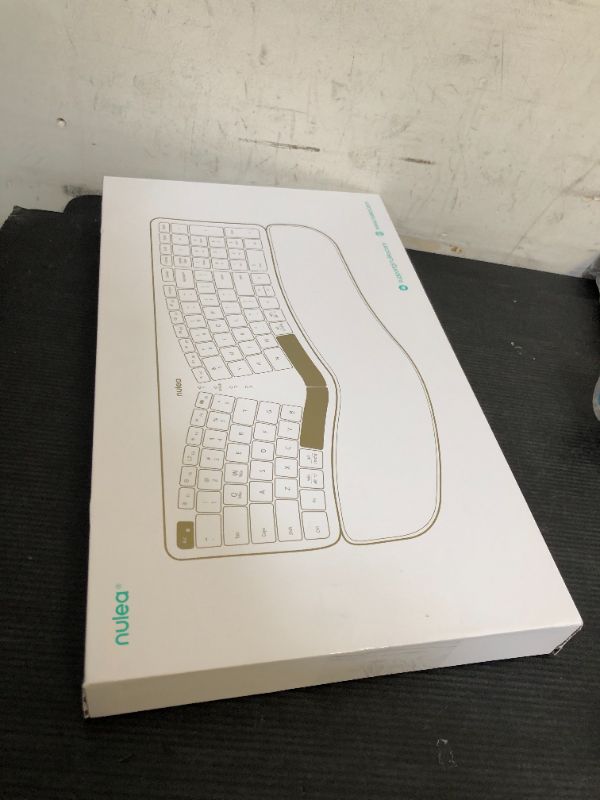 Photo 1 of Nulea Wireless Ergonomic Keyboard, Split Keyboard with Cushioned Wrist Rest, Bluetooth and USB Connectivity, USB-C Rechargeable, Compatible with Windows Mac