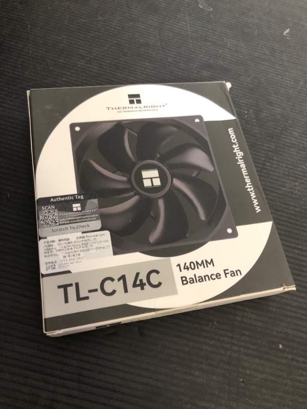Photo 1 of Thermalright TL-C14C CPU Cooling Fan 140mm, PWM Silent Computer Cooler With 1500RPM Speed, Black (TL-C14C)