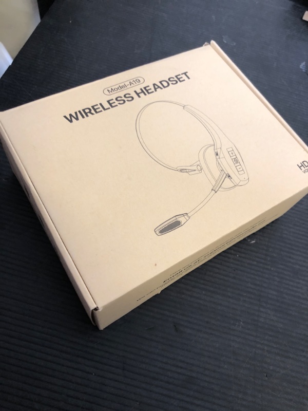 Photo 1 of Trucker Bluetooth Headset, Wireless Headset with Mic, Bluetooth Headsets with Dual Noise Cancelling Microphone & Mute Button, 55Hrs Working Time PC Headsets for Cell Phones, Computer, Truck Driver