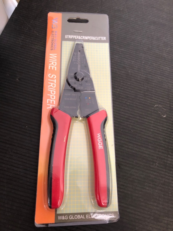 Photo 1 of WGGE WG-015 Professional 8-inch Wire Stripper/wire crimping tool, Wire Cutter, Wire Crimper, Cable Stripper, Wiring Tools and Multi-Function Hand Tool.