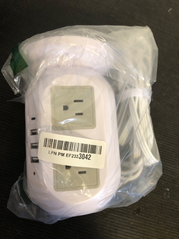 Photo 1 of Tower Surge Protector Power Strip 10 ft, TESSAN Long Flat Extension Cord with Multiple Outlets, 8 AC Outlets with 4 USB Ports (1 USB C), Charging Station with Surge Protection, for Home Office Dorm