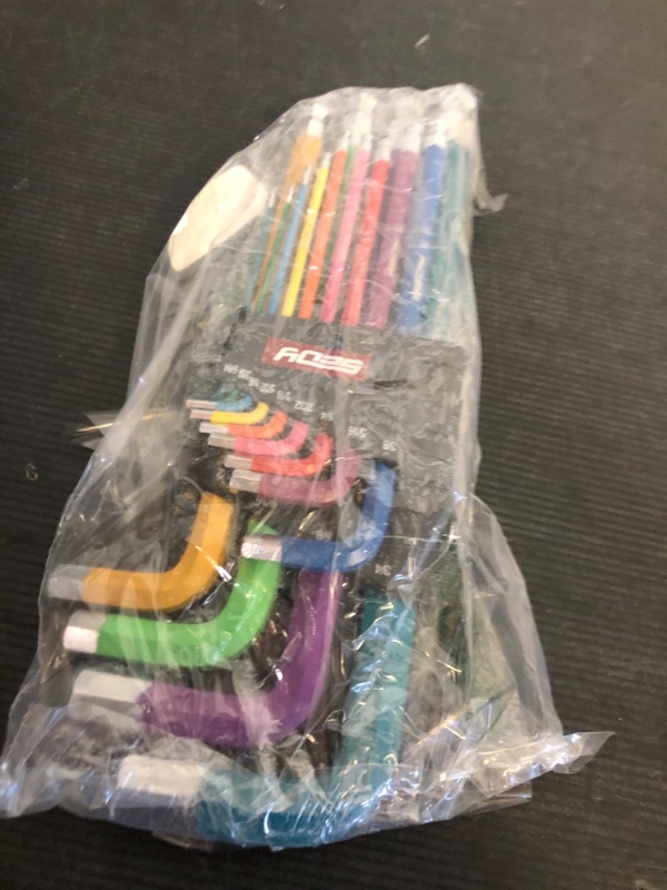 Photo 1 of 13-Piece Color Coding Jumbo Ball End Long Arm Hex-Key Large Allen Wrench Set, SAE (5/64"-3/4") Anti-Slip Long Ball End Hex Wrench Set, Chrome Vanadium Steel, for Automotive, Bicycle Repairs and DIY