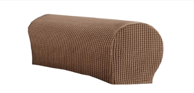 Photo 1 of LINGXIYA Soft Stretch Plush Armrest Covers, Spandex Chair & Sofa Arm Covers, Couch Armrest Protectors for Recliners & Armchairs, 