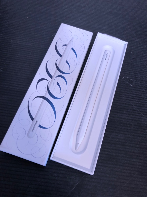 Photo 1 of Apple Pencil Pro: Latest Model - Device Compatibility Check Required - Pixel-Perfect Precision, Tilt and Pressure Sensitivity, Perfect for Note-Taking, Drawing, and Art. Charges and Pairs Magnetically