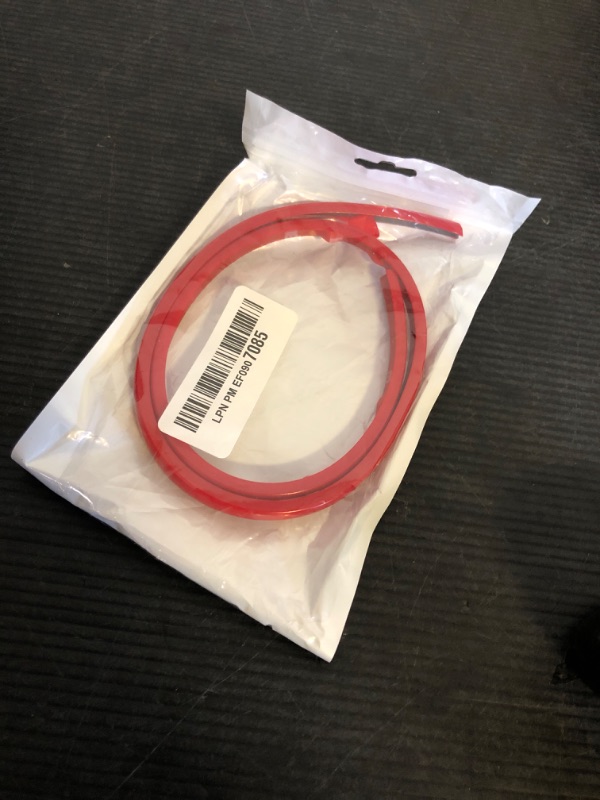 Photo 1 of TRUE LINE Automotive Wheel Rim Protector (Red) - Premium Quality Ultimate Guard for 4-Inch Rims - Original L-Shaped Trim, Scratch Prevention, Adhesive Install - Made in USA