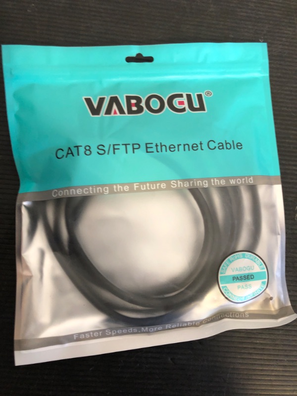 Photo 1 of Cat 8 Ethernet Cable, 1.5Ft 3Ft 6Ft 10Ft 15Ft 20Ft 30Ft 40Ft 50Ft 60Ft 100Ft Heavy Duty High Speed Internet Network Cable, Professional LAN Cable Shielded in Wall, Indoor&Outdoor