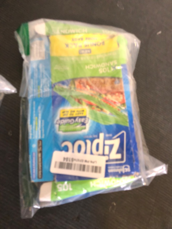 Photo 1 of Ziploc Sandwich and Snack Bags with EasyGuide Texture, Plastic Storage Bags with Grip 'n Seal Technology, 105 Bags Total