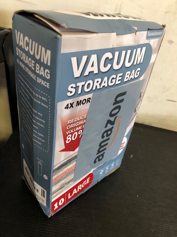 Photo 1 of 10 Large Vacuum Storage Bags with Hand Pump, Large Vacuum Seal Bags for Clothing, Space Saver Bags for Travel Lugggage, Blankets, Comforters