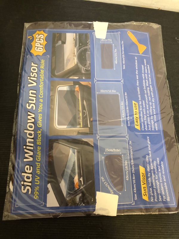 Photo 1 of XCBYT Static Cling Car Window Shades 6PCS - Sun Blocker for Car Windows Baby - Reusable Side Window Sun Shade for Drivers - Removable Window Tint for Cars, Trucks, RVs