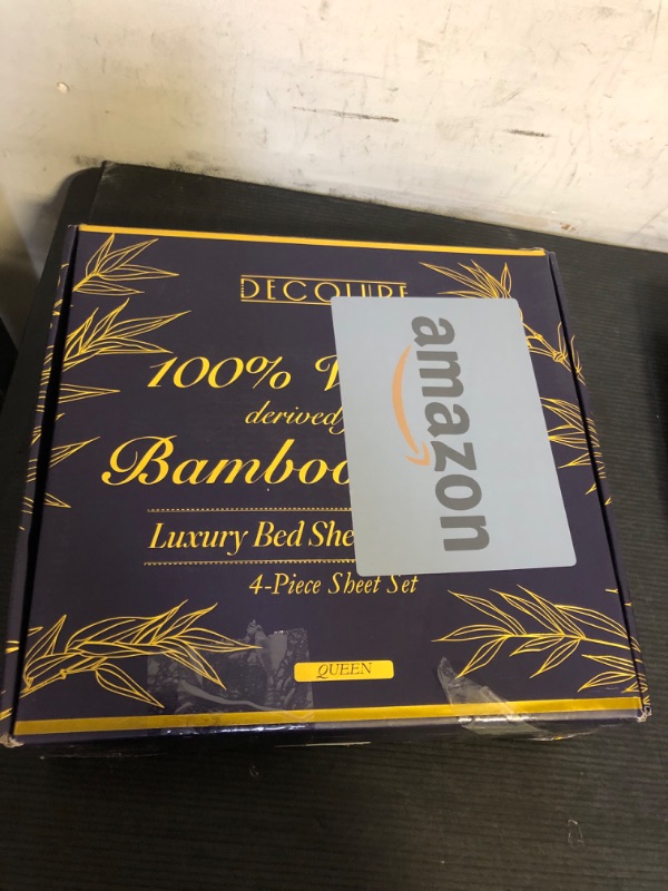 Photo 1 of DECOLURE 100% Viscose Derived from Bamboo Sheets Queen Size 4pcs - Ultra Soft & Luxuriously Cooling, 17" Deep Pocket, Double Stitching, Perfect for Hot Sleepers - Queen Bed Sheets (Creme)