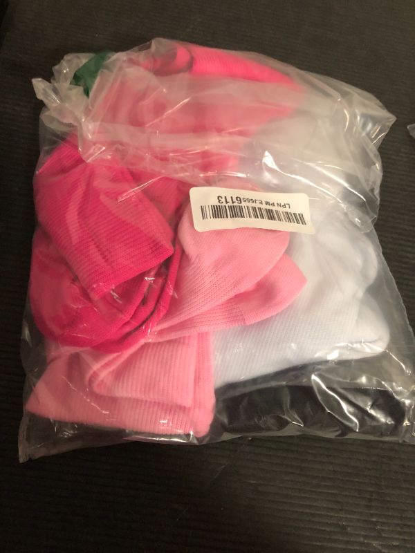 Photo 1 of Tisancy 4 Pairs Kids Compression Socks 15-20 mmHg Knee Length Compression Stockings Travel Socks for Kids Childrens(Solid Style,Black, White, Pink, Rose Red)