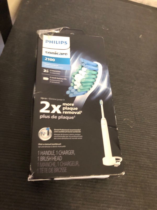 Photo 1 of PHILIPS Sonicare 2100 Power Toothbrush, Rechargeable Electric Toothbrush, White Mint, HX3661/04
