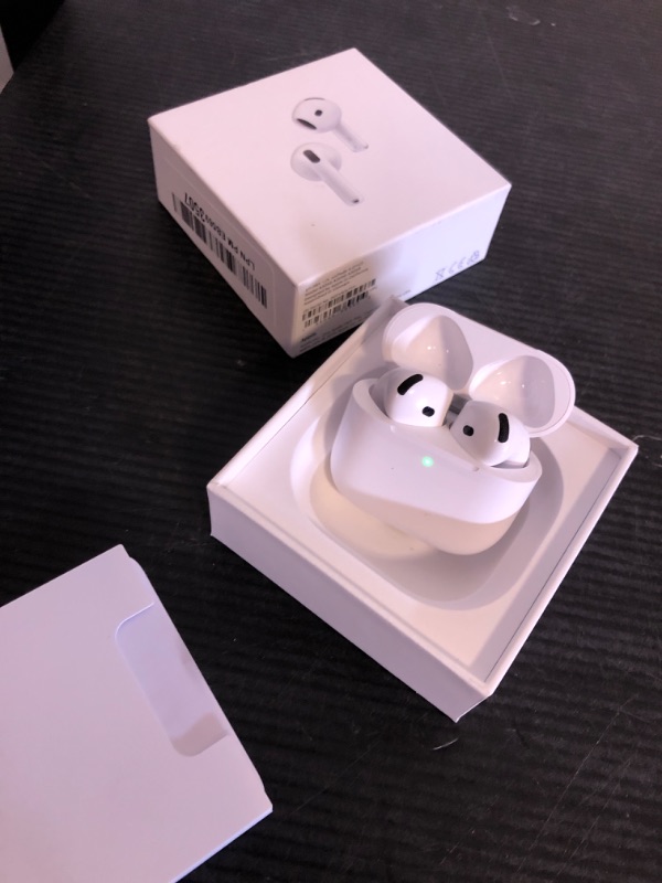 Photo 1 of Apple AirPods 4 Wireless Earbuds, Bluetooth Headphones, with Active Noise Cancellation, Adaptive Audio, Transparency Mode, Personalized Spatial Audio, USB-C Charging Case, Wireless Charging, H2 ChipLPNPMEB5693507
