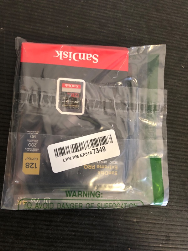 Photo 1 of SanDisk 128GB Extreme PRO SDXC UHS-I Memory Card - C10, U3, V30, 4K UHD, SD Card - SDSDXXD-128G-GN4IN