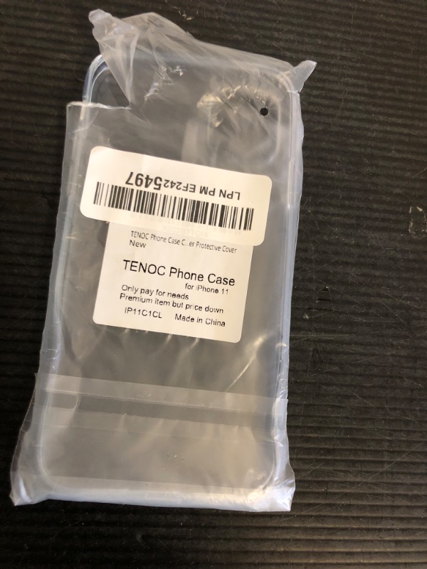 Photo 1 of TENOC Phone Case Compatible with iPhone 11, Clear Case Shockproof Protective Bumper Slim Cover for 6.1 Inch