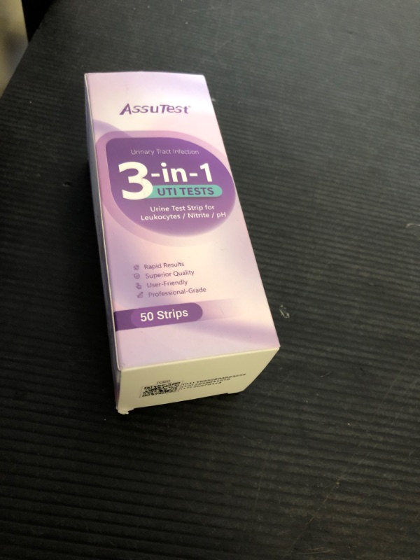 Photo 1 of AssuTest UTI Test Strips - 3-in-1 Advanced Urinary Tract Infection Home Testing Testing Kit Detection with Accurate Leukocytes, Nitrite, and PH Readings, Simple at-Home Urine Test Strips, 50ct