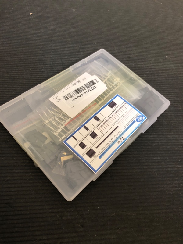 Photo 1 of Taiss 600PCS Dupont Connector Kit - 2.54mm 1/2/3/4/5/6/7 Pin Housing Connector and Male/Female Crimp Pin, Jumper Wire Cable