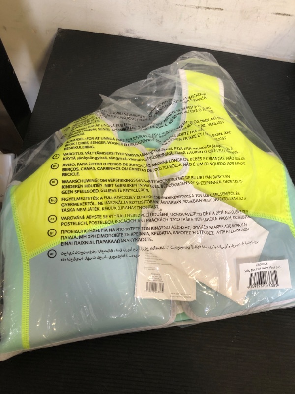 Photo 1 of SUNNYLiFE Swim Vest - Constructed with Neoprene Plus a Secure Front Zip and Develop Water Confidence. | Toddler Swim Vest (Salty The Shark | Aqua Neon Yellow, 3-6)9339296063385
