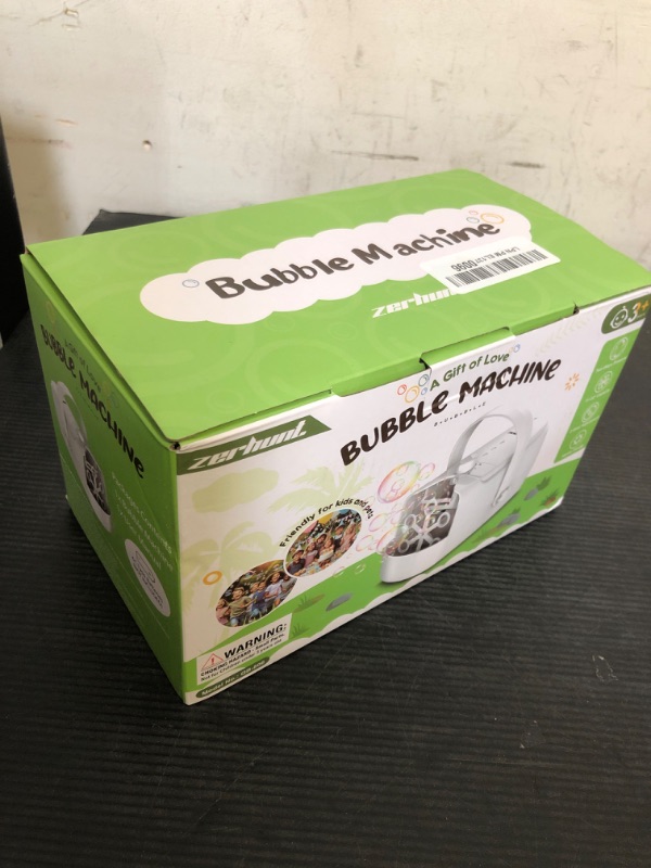 Photo 1 of Bubble Machine Durable Automatic Bubble Blower, 18000+ Big Bubbles Per Minute Bubbles for Kids Toddlers Bubble Maker Operated by Plugin or Batteries Bubble Toys for Indoor Outdoor Birthday Party