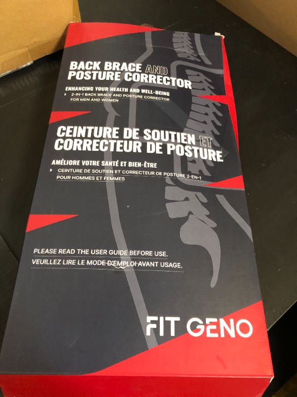 Photo 1 of Fit Geno Back Brace Posture Corrector for Women and Men, Shoulder Straightener, Adjustable Full Back Support, Upper and Lower Back Pain Relief - Scoliosis, Hunchback, Hump, Thoracic, Spine Corrector