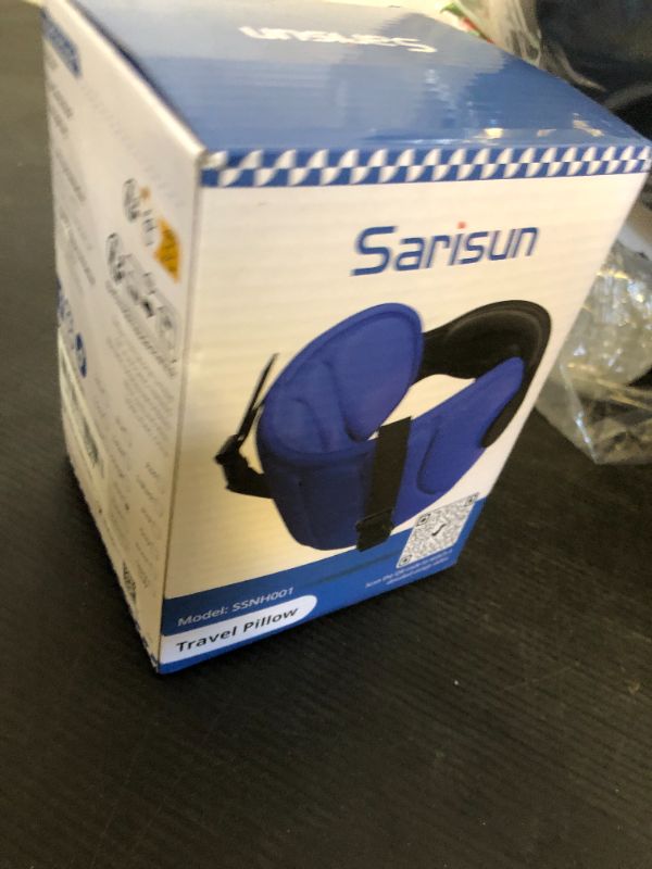 Photo 1 of SARISUN Travel Pillows for Airplanes, Neck Pillow with Eye Mask for Sleeping Long Flights, Travel Pillow for Car Road Trip, Car Headrest, FSA HSA Eligible Approved Travel Accessories, Black