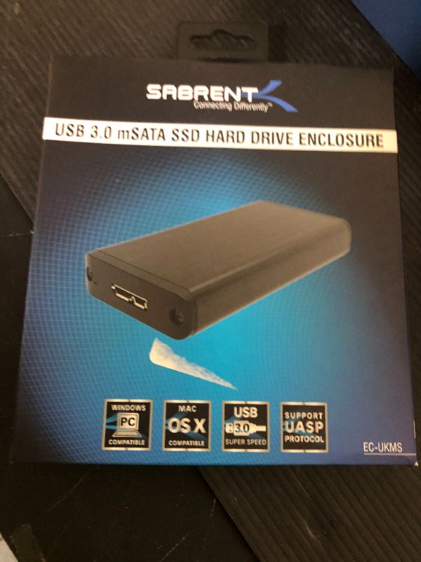 Photo 1 of SABRENT [Upgraded Version Support UASP] Ultra Slim USB 3.0 to 2.5-Inch SATA External Aluminum Hard Drive Enclosure [Black] (EC-UK30)