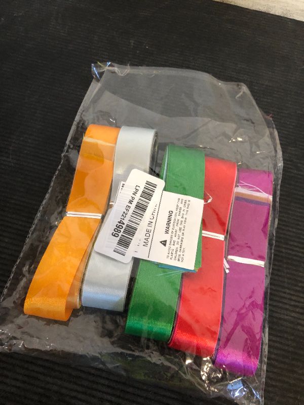 Photo 1 of 1-1/2 Inch Wide Solid Color Double Sided Polyester Satin Ribbon 20 Colors X 2 Yard Each Total 40 Yds Per Package