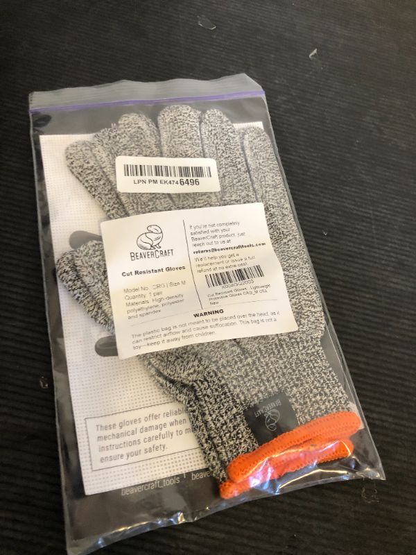 Photo 1 of BeaverCraft Wood Carving Gloves CRG - Cutting Cut Resistant Gloves Level 5 for Whittling, Woodworking, Food Prep