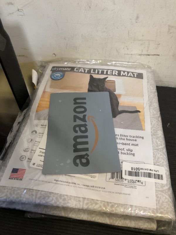 Photo 1 of Drymate Original Cat Litter Mat, Contains Mess from Box, Protects Floors, Urine-Proof, Machine Washable, Soft on Kitty Paws, Absorbent, Waterproof (USA Made, Recycled Content) (29”x36”)(Tan Global)